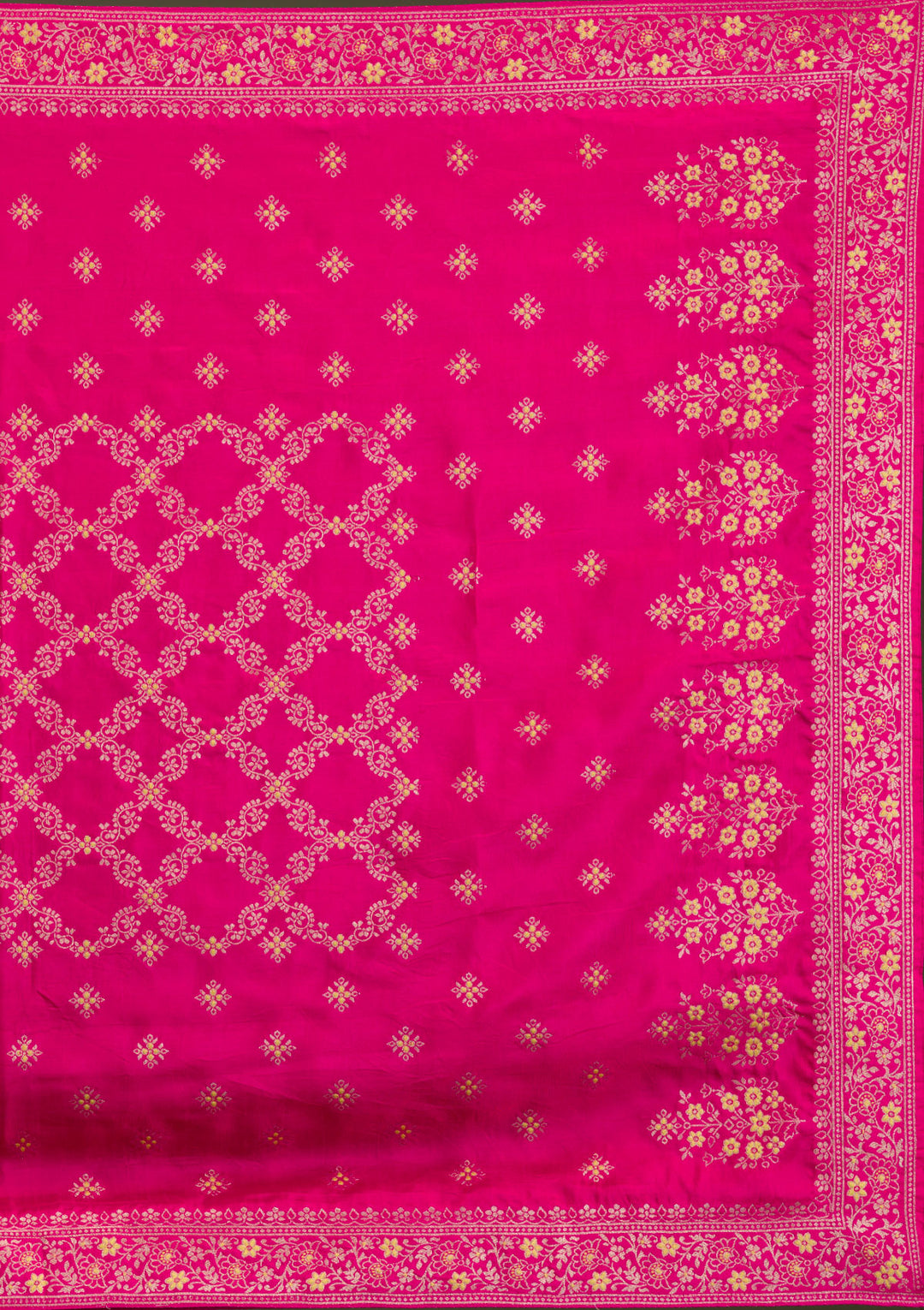 Parrot Green Zariwork Banarasi Readymade Salwar Kameez