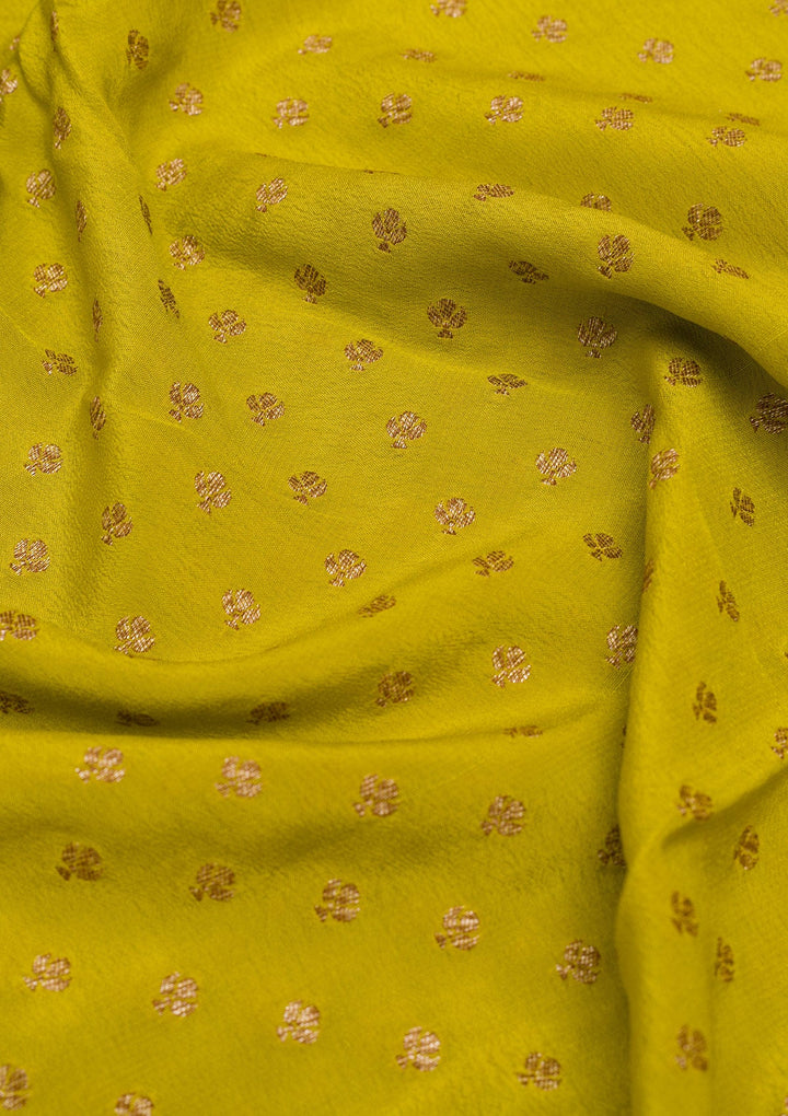 Parrot Green Zariwork Banarasi Saree-Koskii