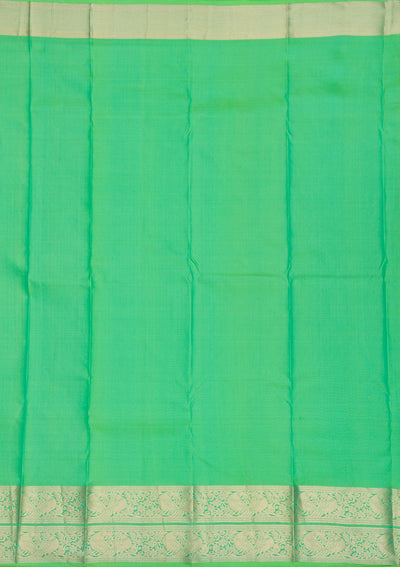 Parrot Green Zariwork Pure Silk Saree-Koskii