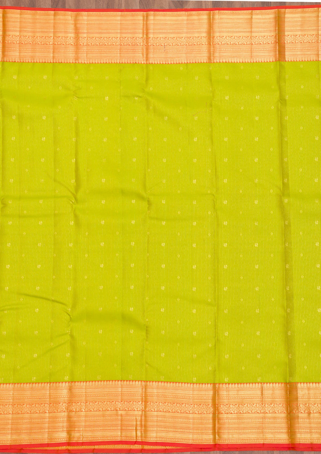 Parrot Green Zariwork Pure Silk Saree-Koskii