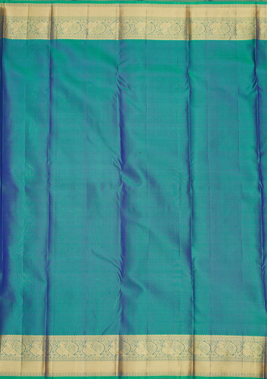 Parrot Green Zariwork Pure Silk Saree-Koskii