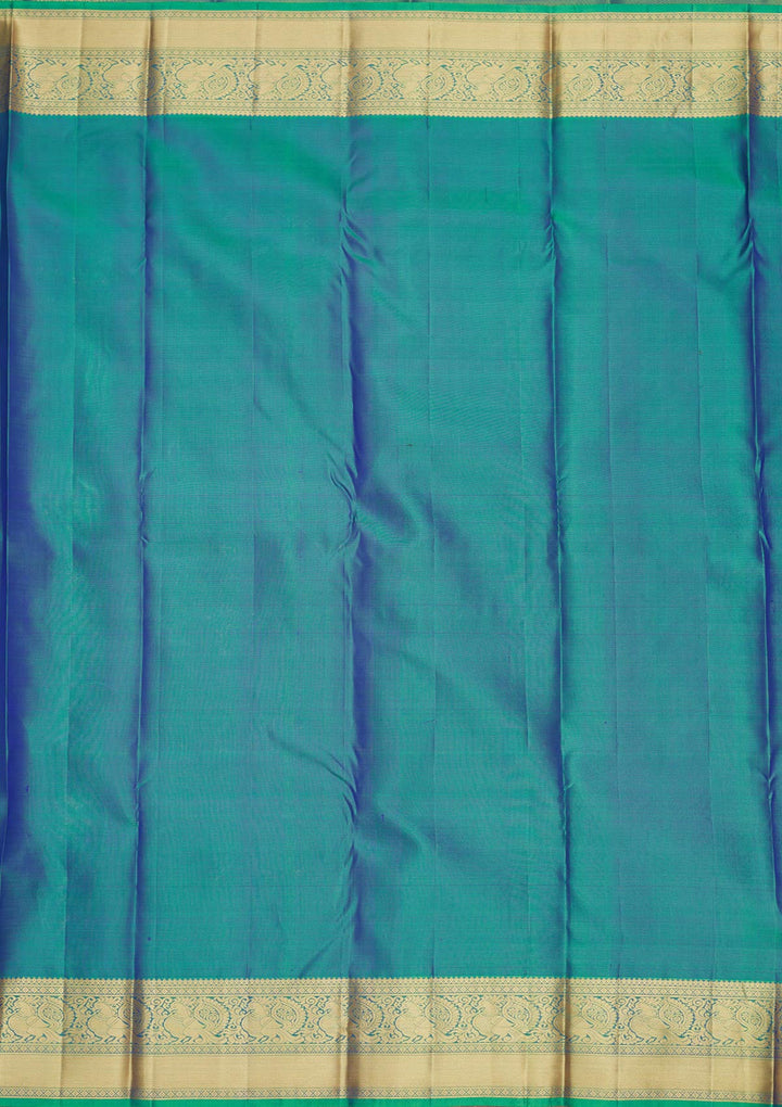 Parrot Green Zariwork Pure Silk Saree-Koskii
