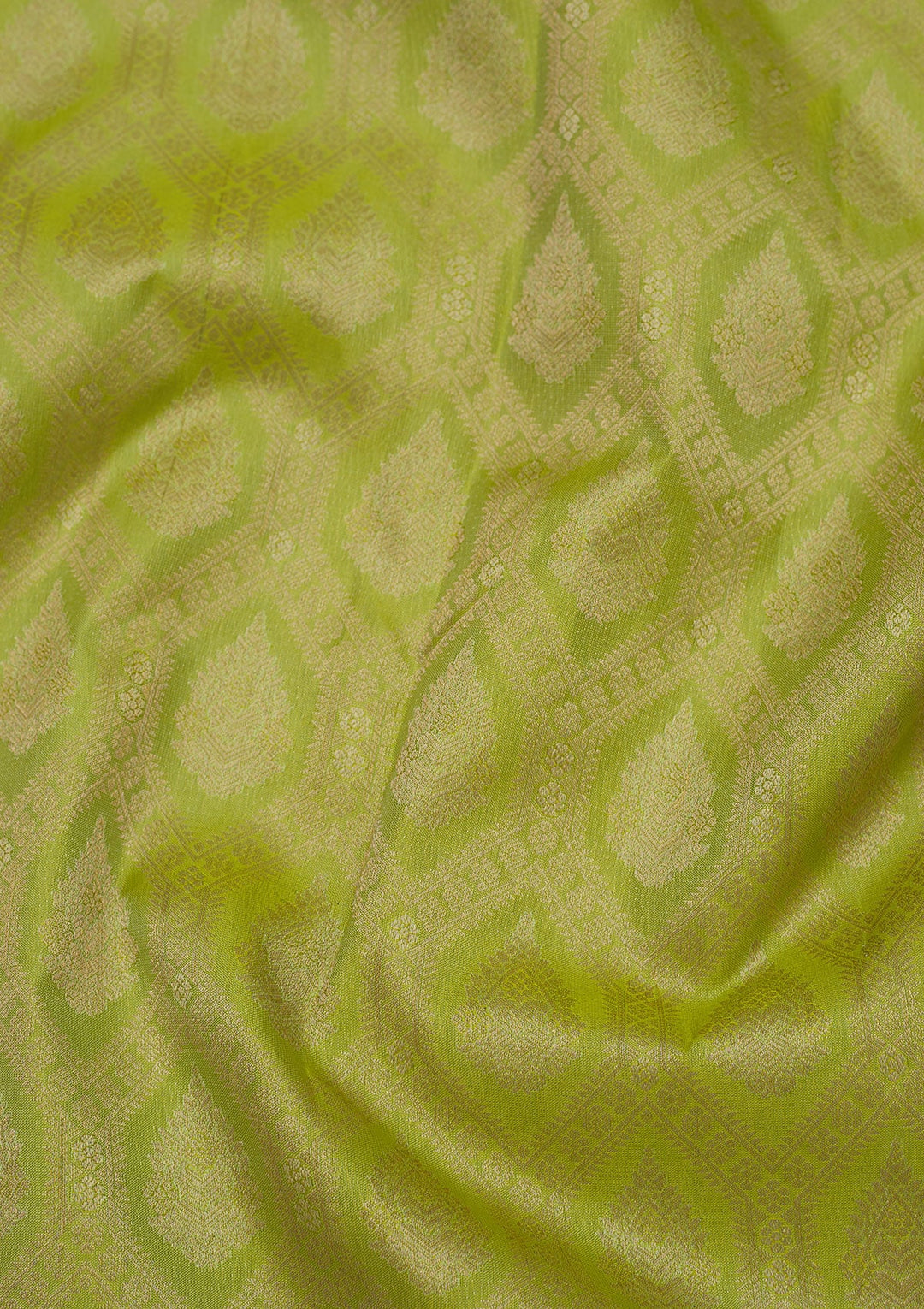 Parrot Green Zariwork Pure Silk Saree-Koskii