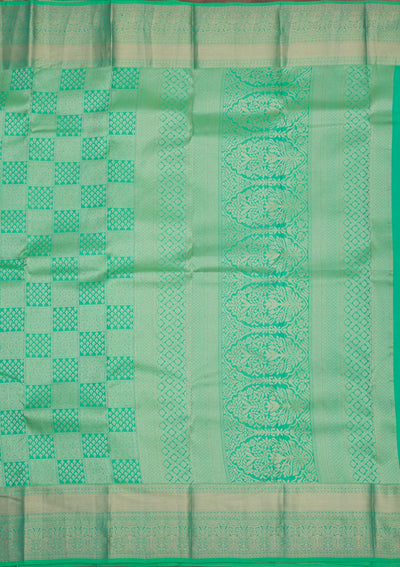 Parrot Green Zariwork Pure Silk Saree