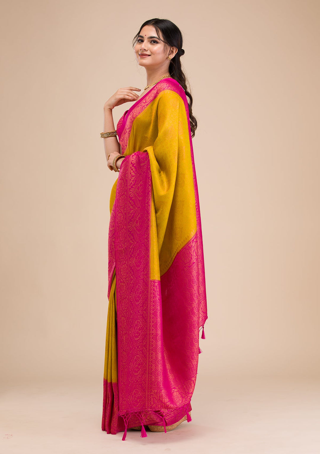 Parrot Green Zariwork Soft Silk Saree-Koskii