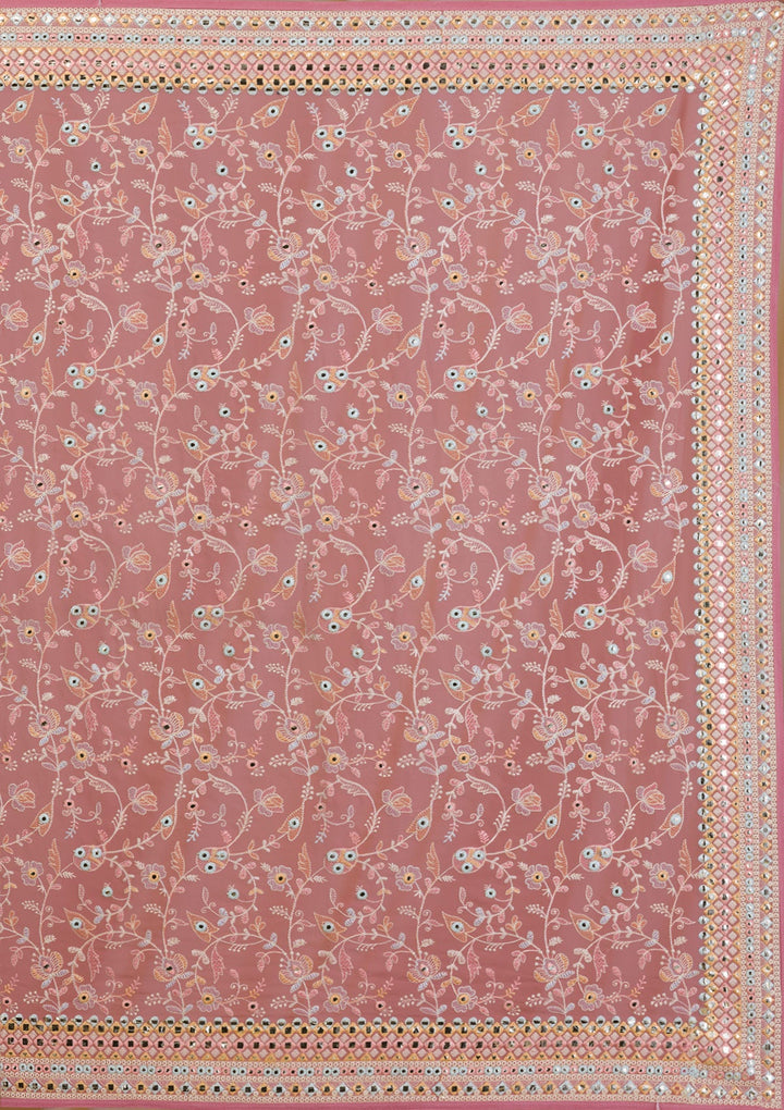 Peach Gotapatti Georgette Saree-Koskii