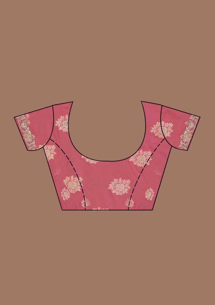 Peach Gotapatti Tissue Saree-Koskii