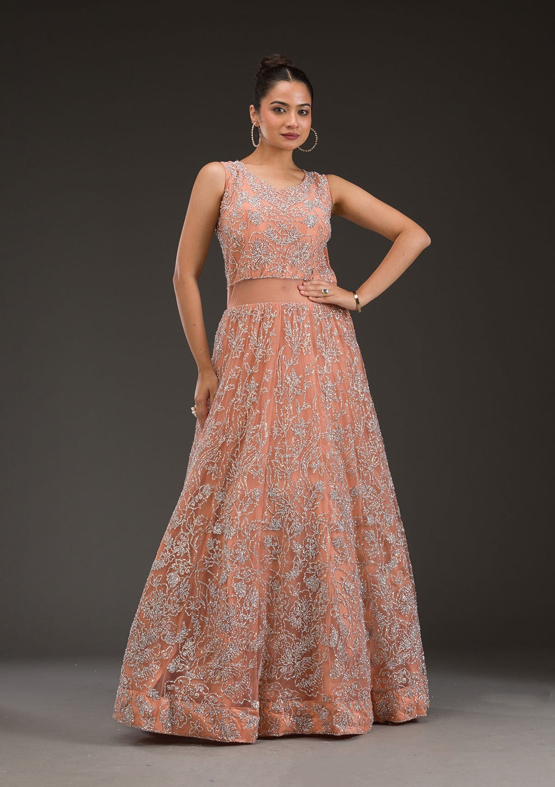sequin peach dress Show Me Love Cowl Neck Mini Dress Sequin Peach/Silver