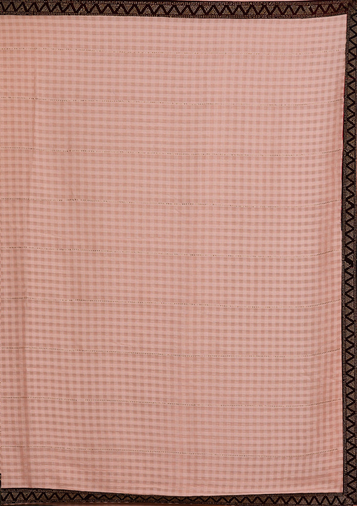 Peach Swarovski Georgette Saree-Koskii