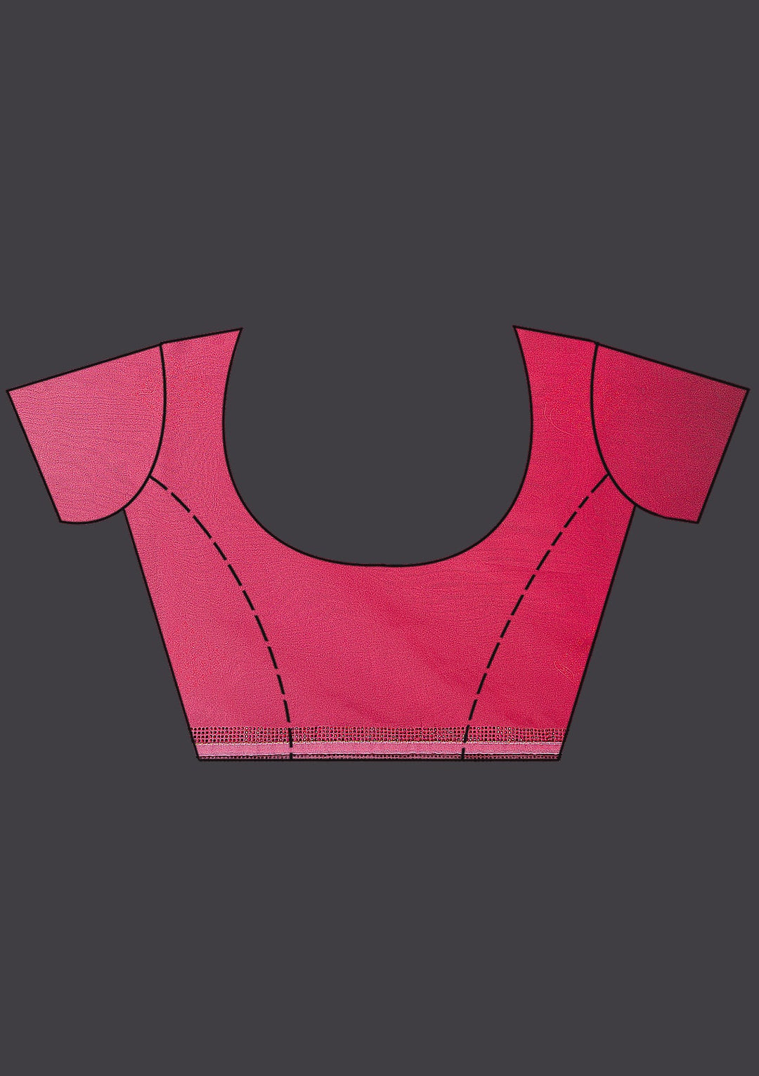 Pink Stonework Semi Crepe Designer Saree-Koskii