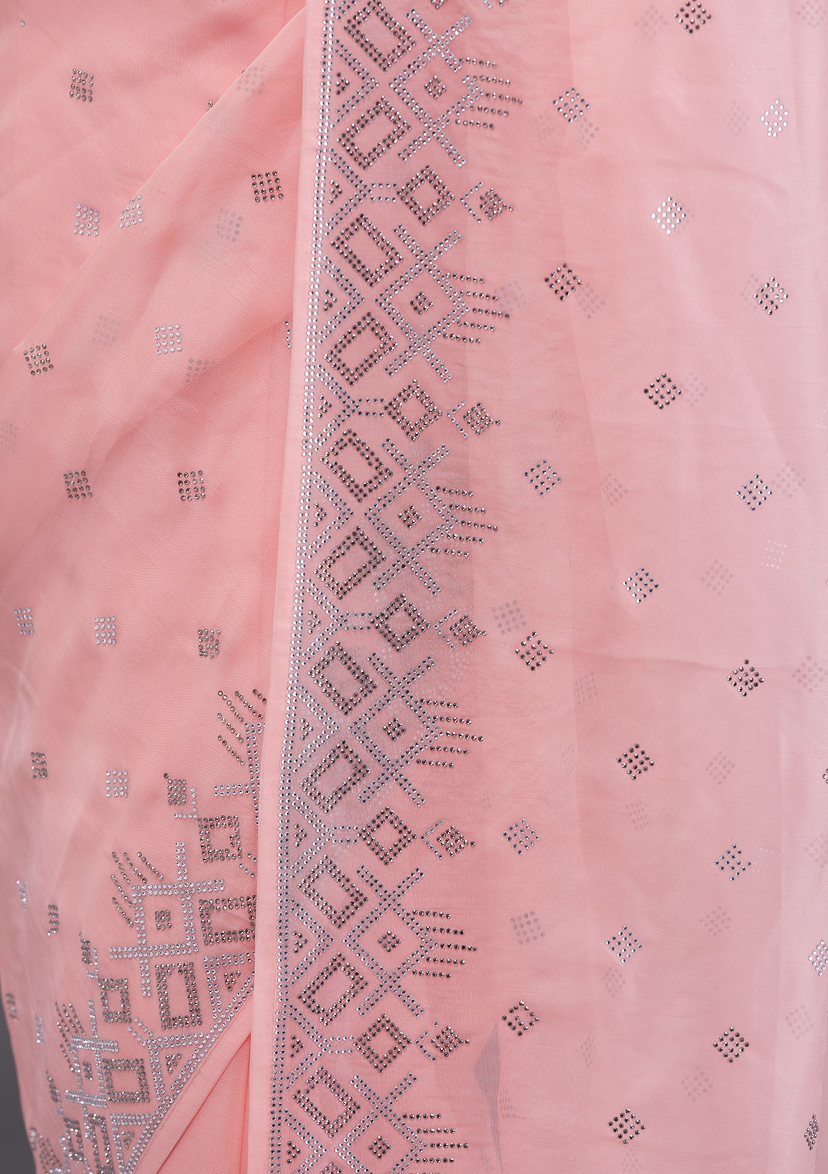 Wine Swarovski Banarasi Silk  Saree-Koskii