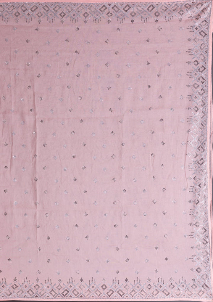 Wine Swarovski Banarasi Silk  Saree-Koskii