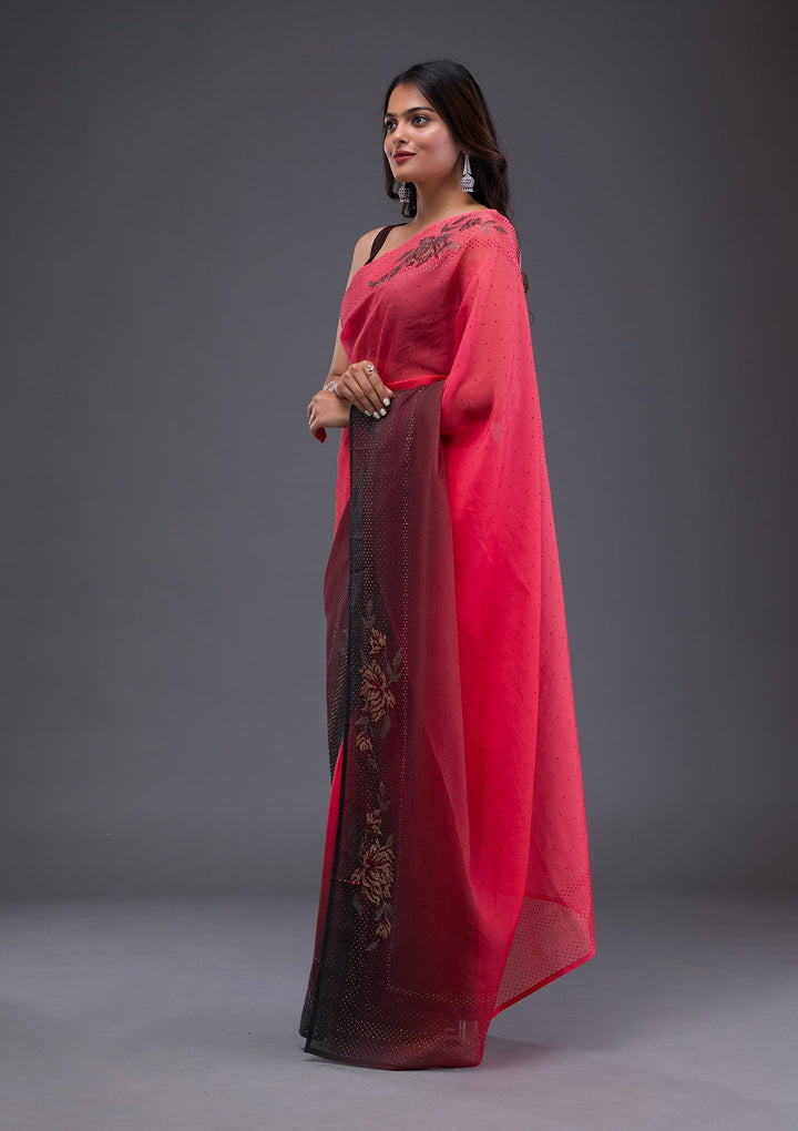 Lavender Sequins Shimmer Designer Saree-Koskii