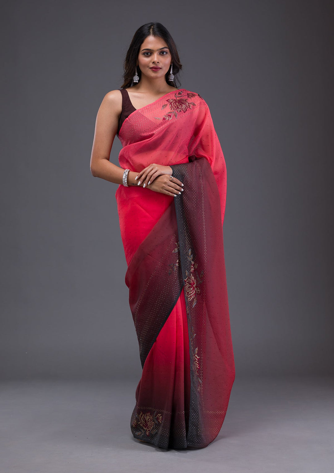 Lavender Sequins Shimmer Designer Saree-Koskii