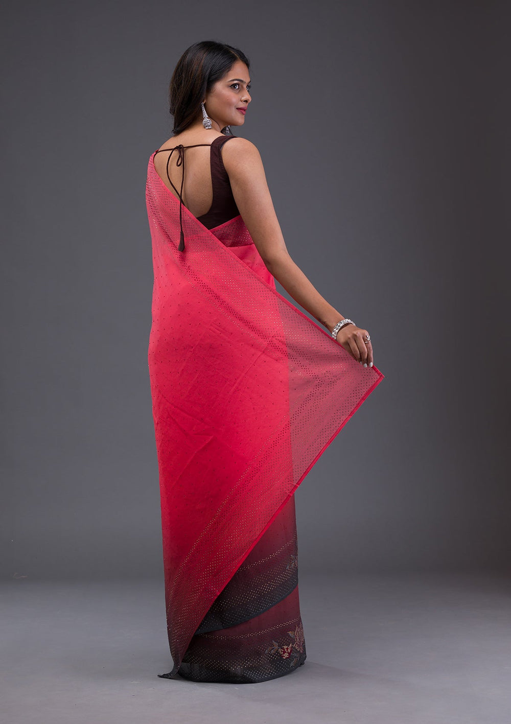 Lavender Sequins Shimmer Designer Saree-Koskii