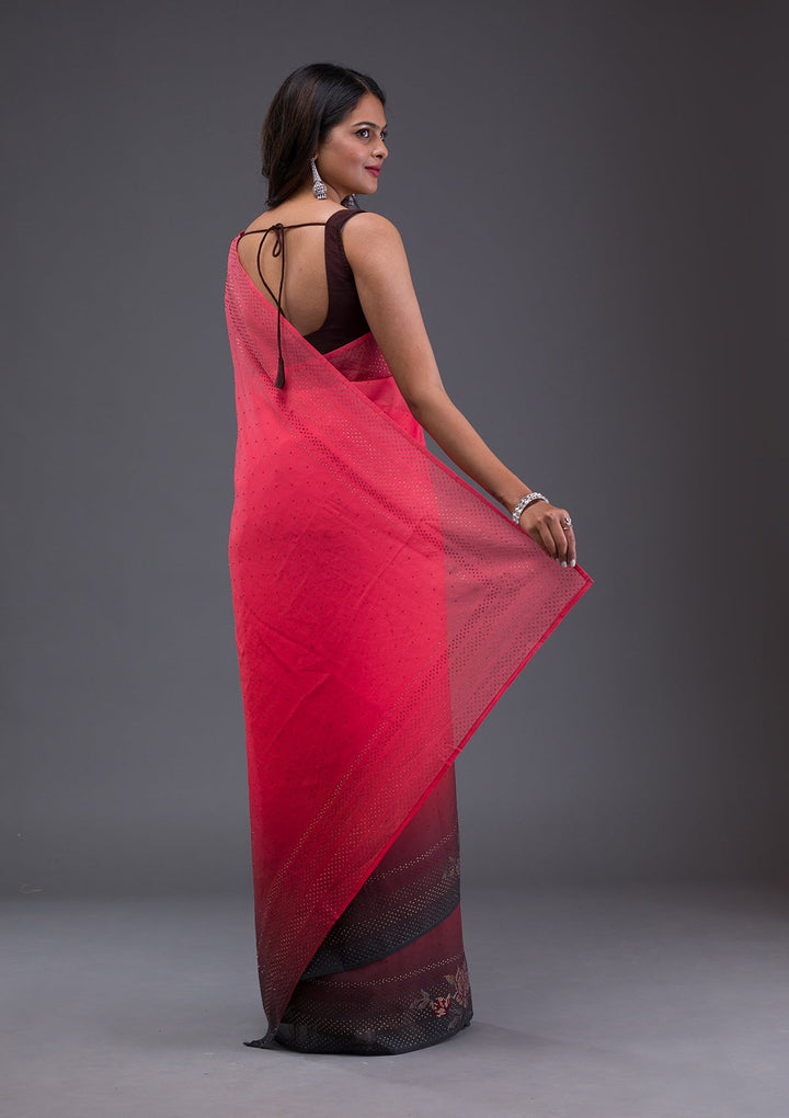 Lavender Sequins Shimmer Designer Saree-Koskii