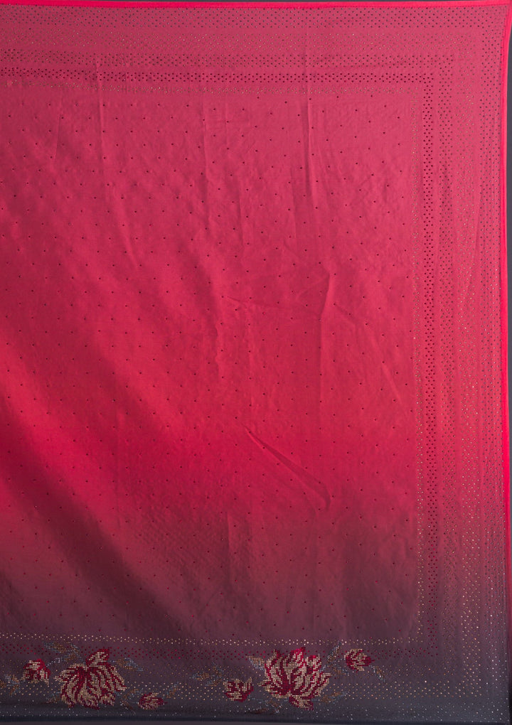 Lavender Stonework Crepe Designer Saree-Koskii