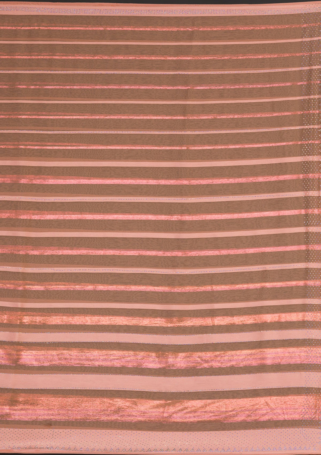 Peach Swarovski Shimmer Georgette Saree-Koskii