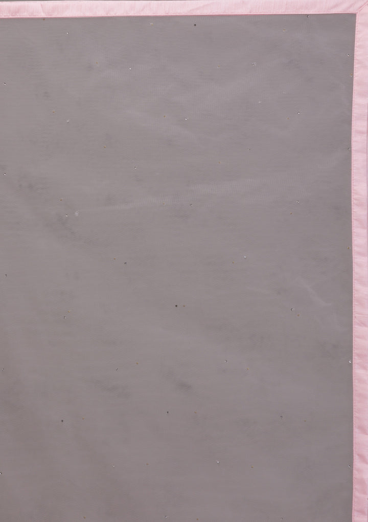 Peach Threadwork Georgette Readymade Salwar Kameez