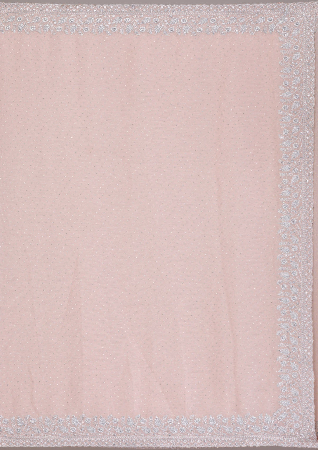 Peach Threadwork Georgette Saree-Koskii