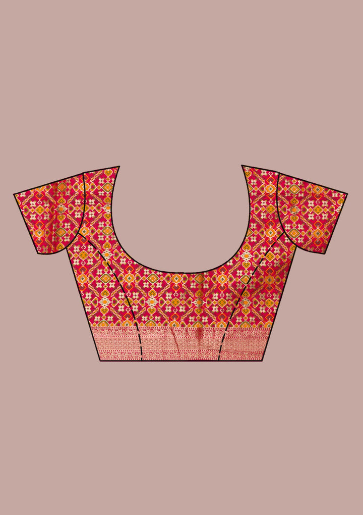Peach Zariwork Art Silk Saree-Koskii