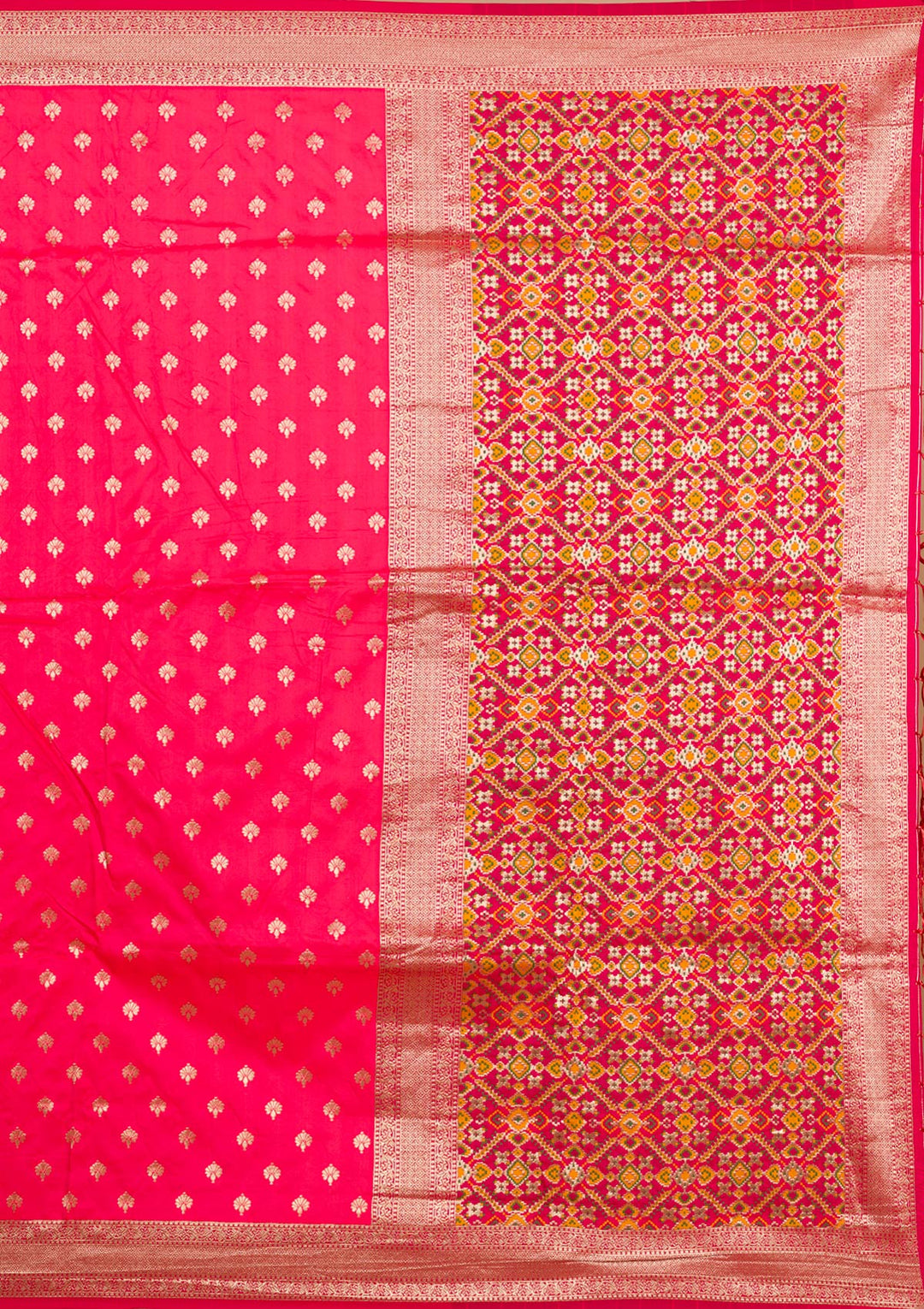 Peach Zariwork Art Silk Saree-Koskii