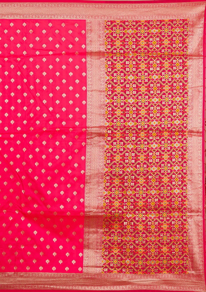 Peach Zariwork Art Silk Saree-Koskii