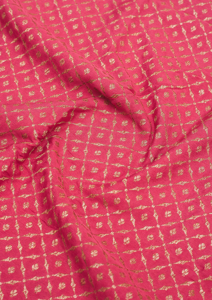 Peach Zariwork Pure Silk Saree