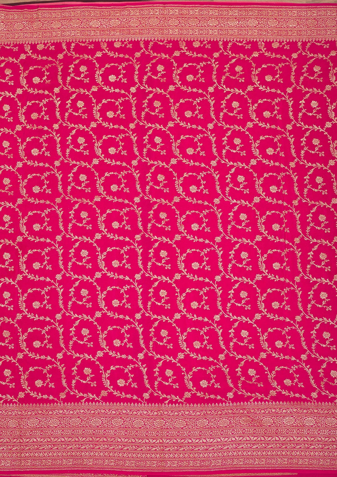 Peach Zariwork Pure Silk Saree