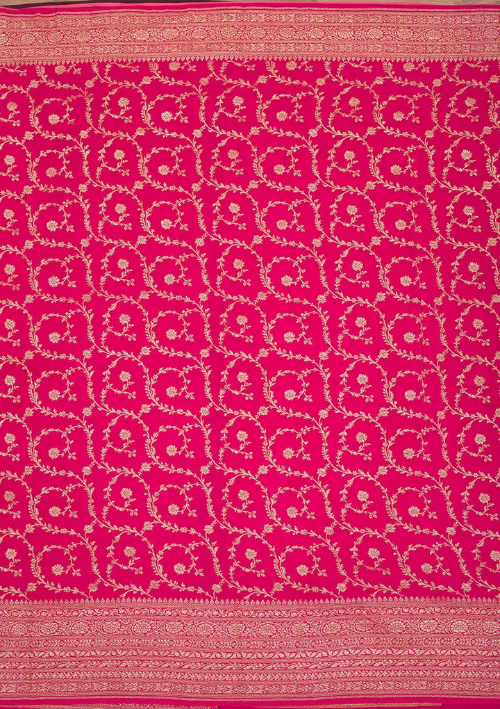 Peach Zariwork Pure Silk Saree