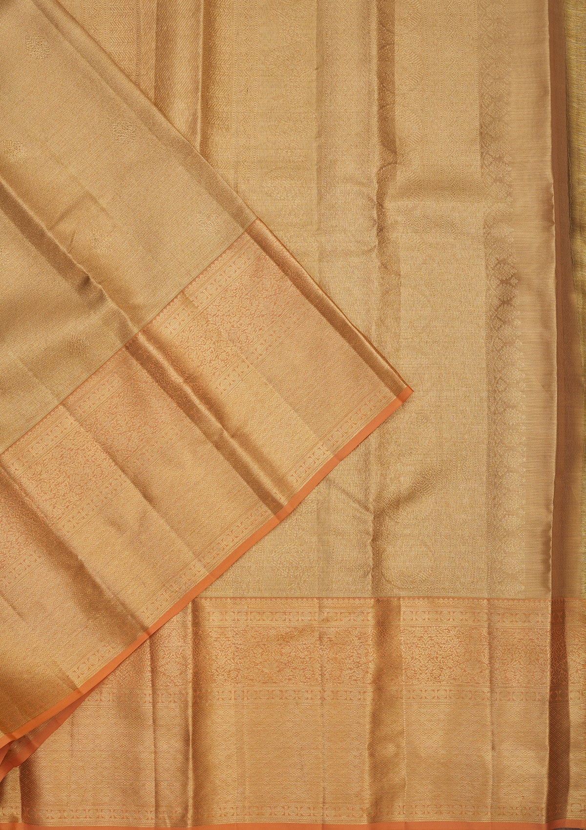 Peach Zariwork Pure Silk Saree-Koskii