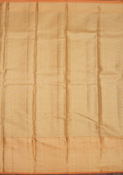 Peach Zariwork Pure Silk Saree-Koskii