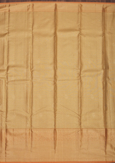 Peach Zariwork Pure Silk Saree-Koskii