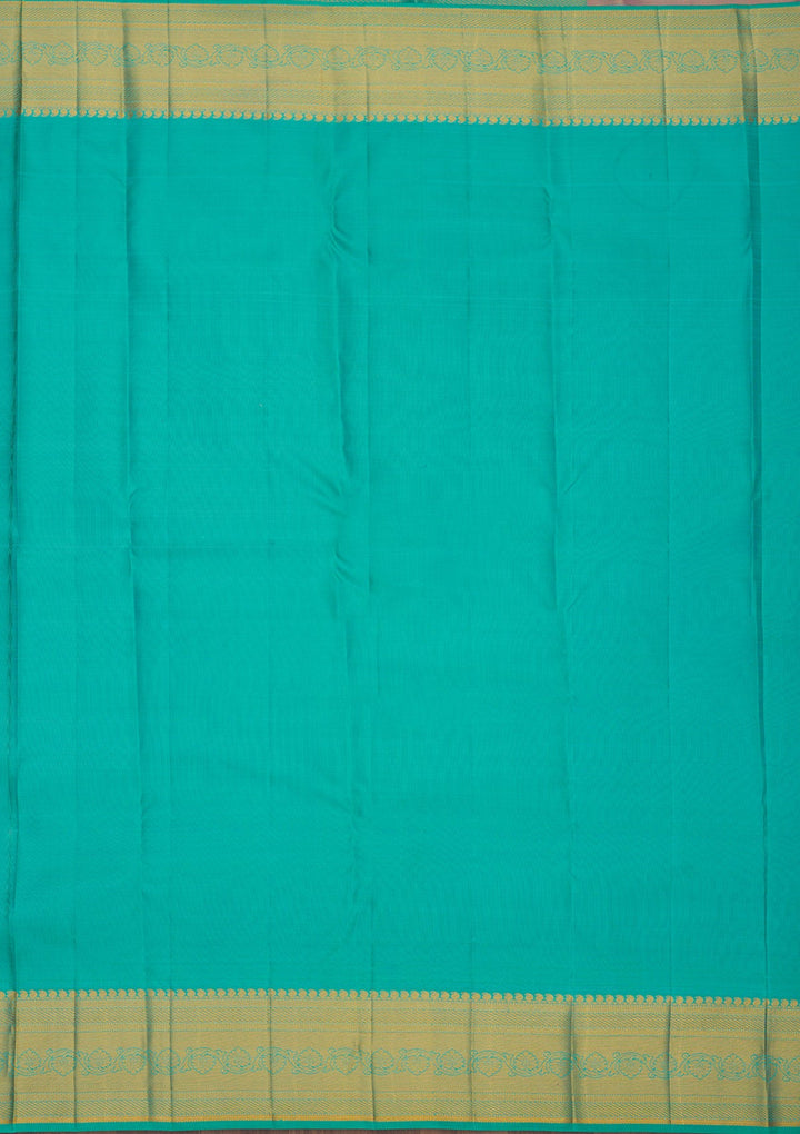 Peach Zariwork Pure Silk Saree-Koskii