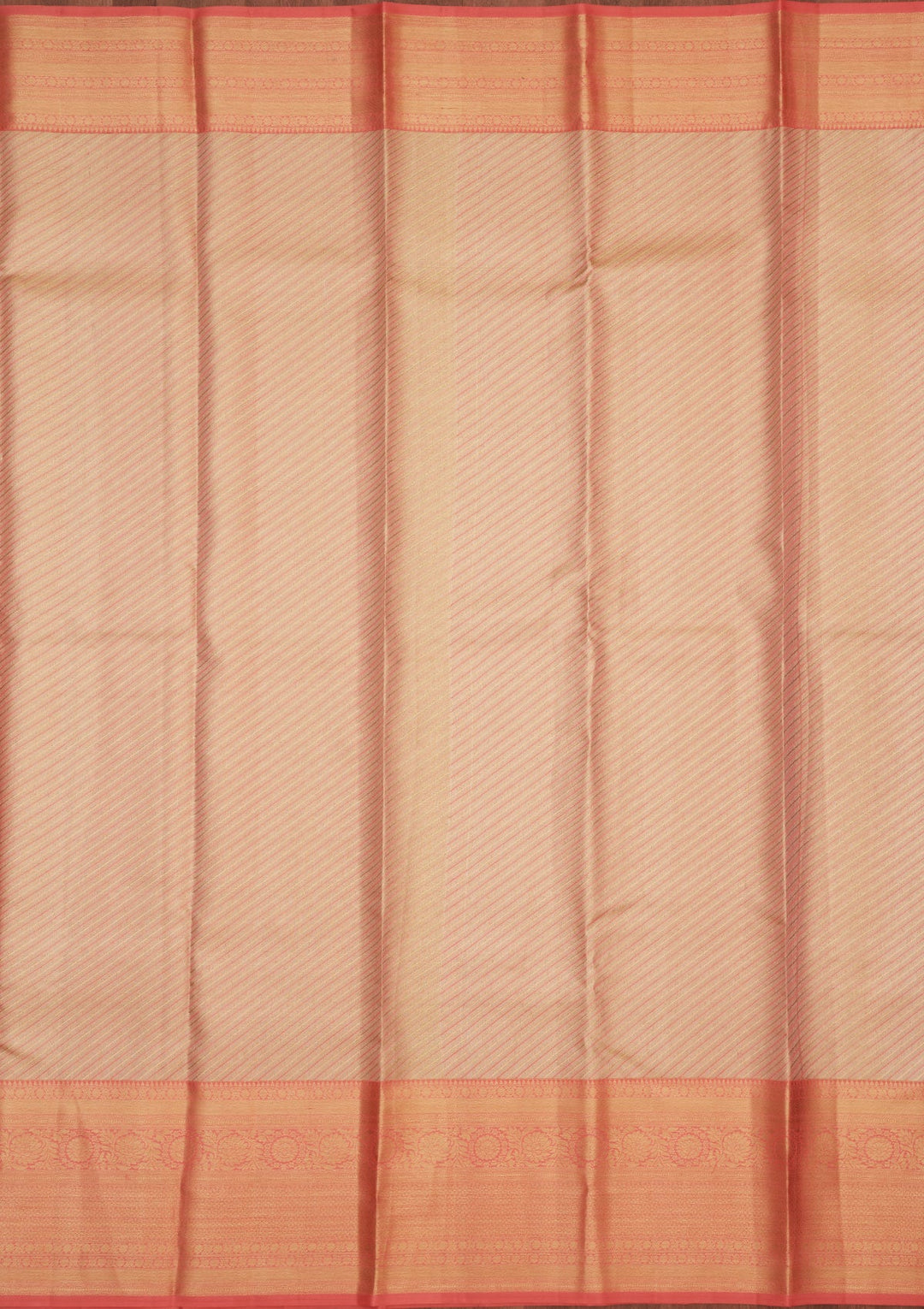 Peach Zariwork Pure Silk Saree-Koskii