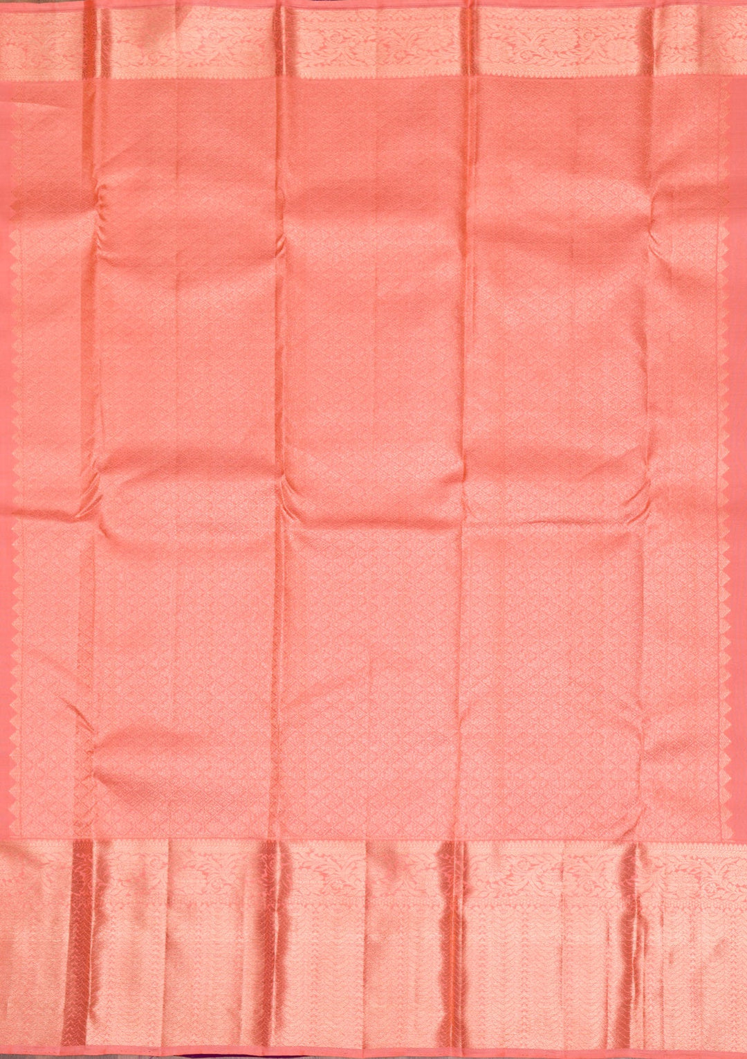 Peach Gold Zariwork Pure Silk Saree - Koskii