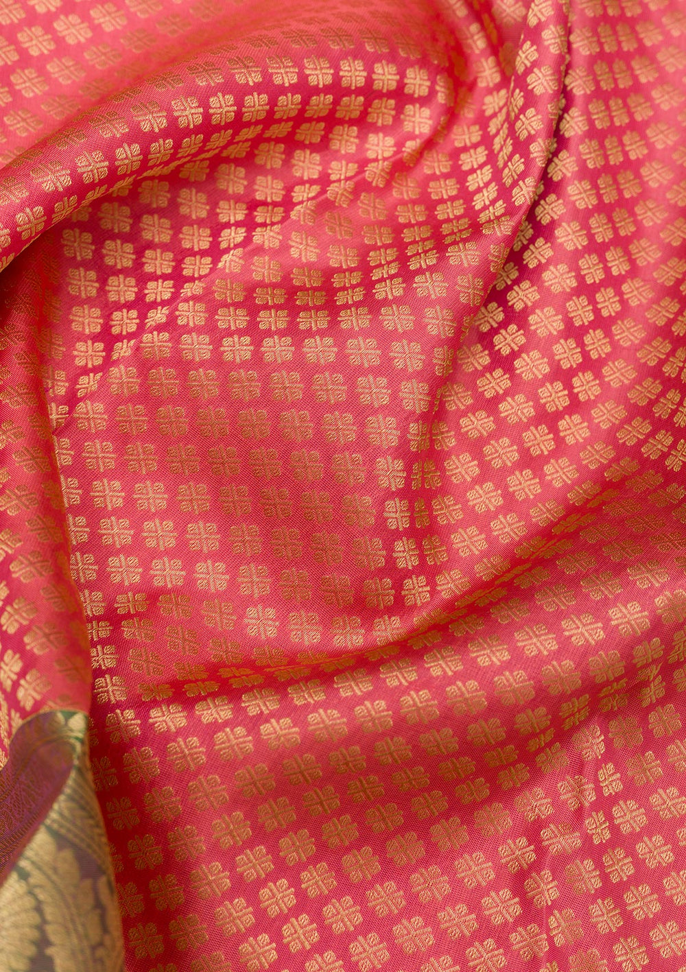Peach Zariwork Pure Silk Saree-Koskii