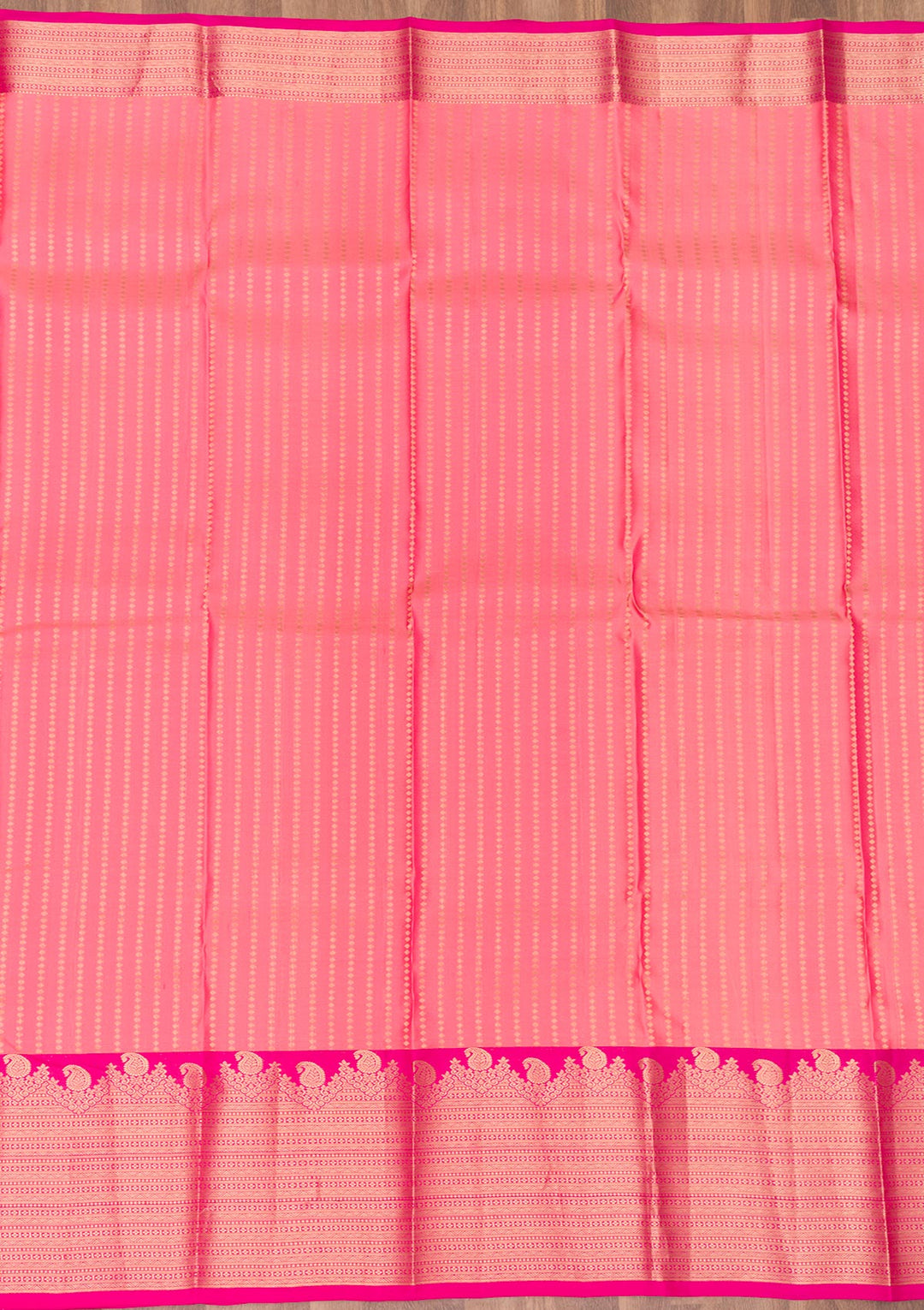 Peach Zariwork Pure Silk Saree-Koskii