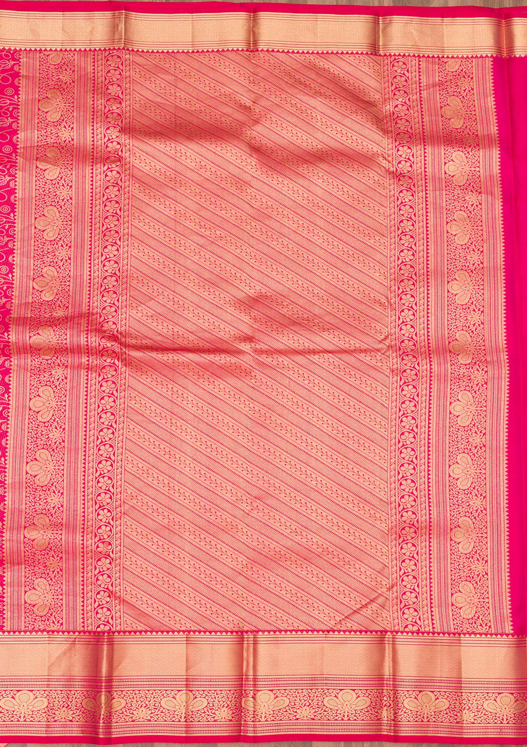 Peach Zariwork Pure Silk Saree-Koskii