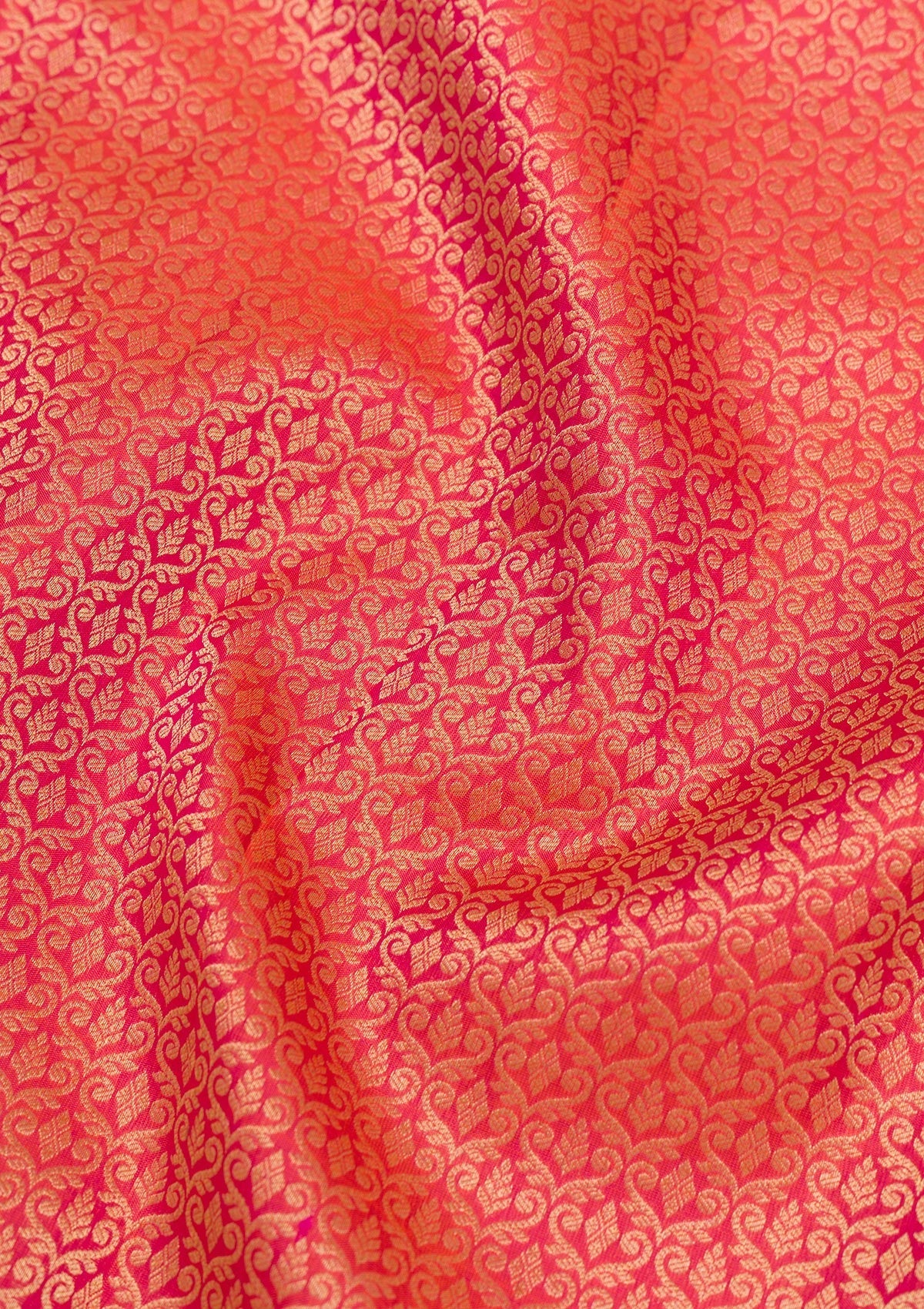 Peach Zariwork Pure Silk Saree-Koskii