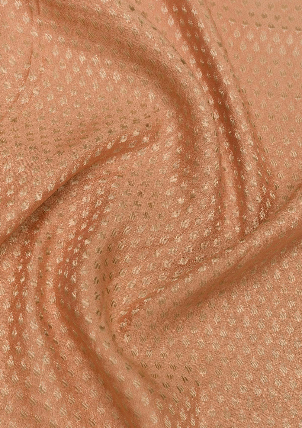 Peach Zariwork Pure Silk Saree-Koskii