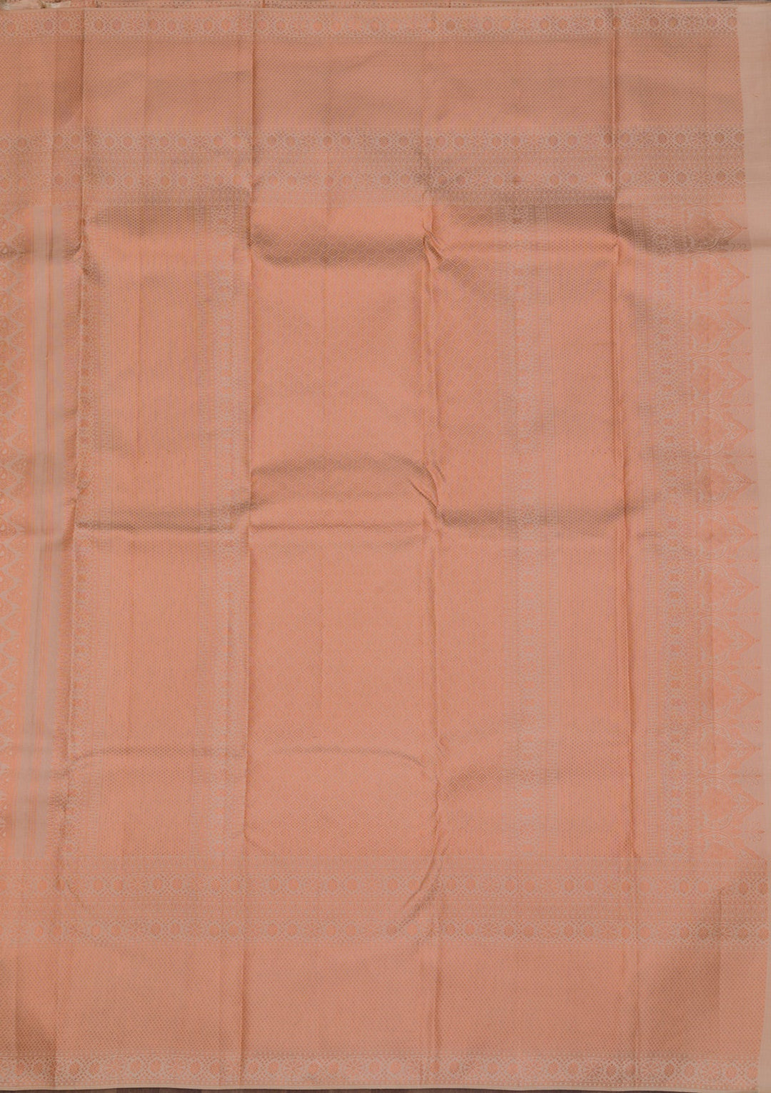 Peach Zariwork Pure Silk Saree-Koskii