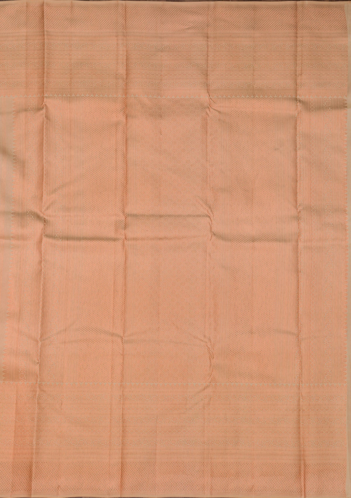 Peach Zariwork Pure Silk Saree-Koskii