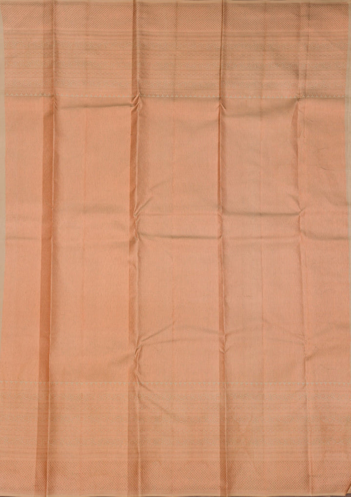 Peach Zariwork Pure Silk Saree-Koskii
