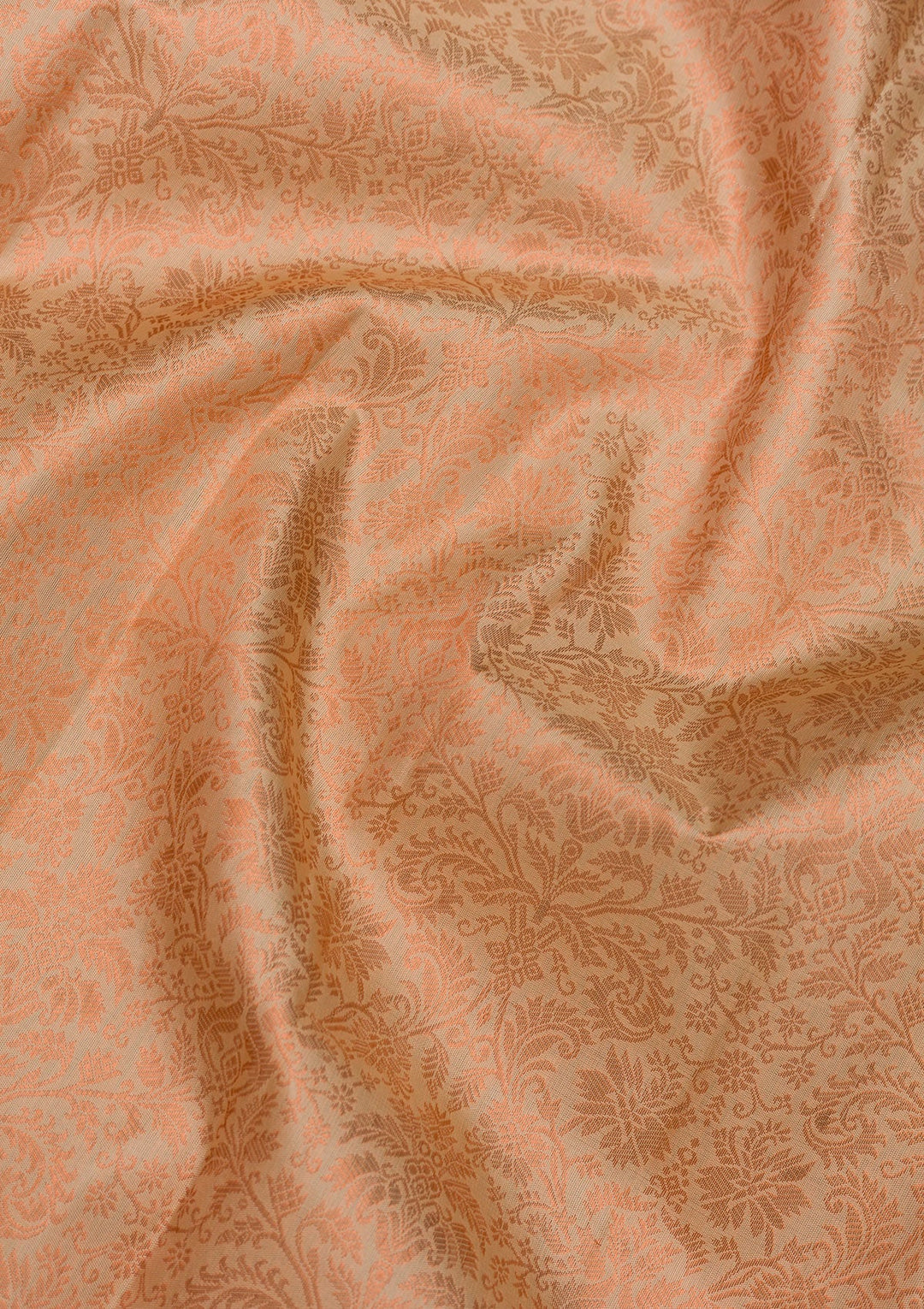 Peach Zariwork Pure Silk Saree-Koskii