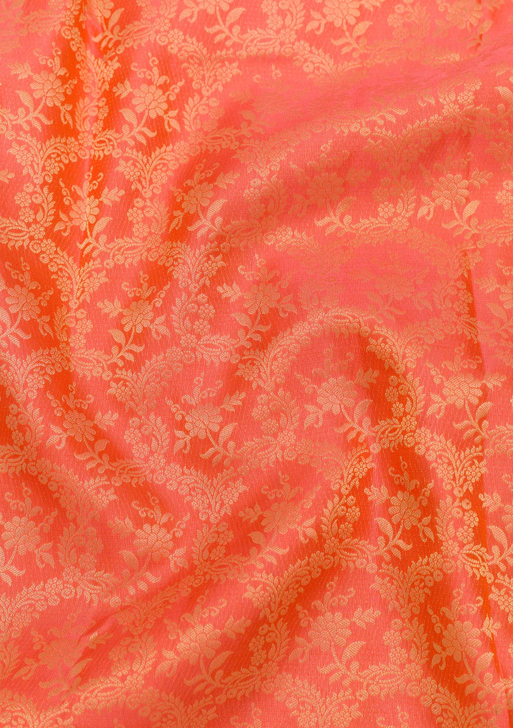 Peach Zariwork Pure Silk Saree-Koskii