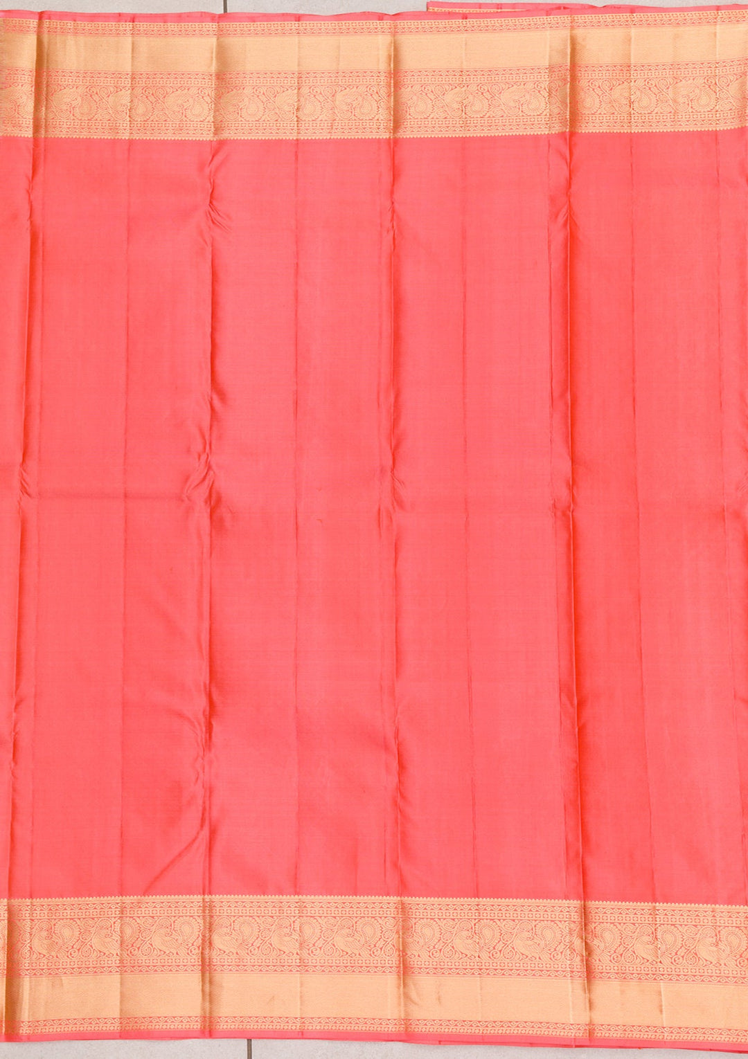 Peach Zariwork Pure Silk Saree-Koskii
