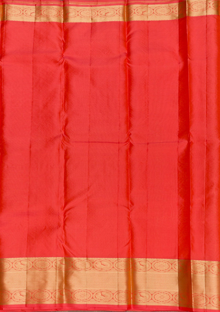 Peach Zariwork Pure Silk Saree-Koskii