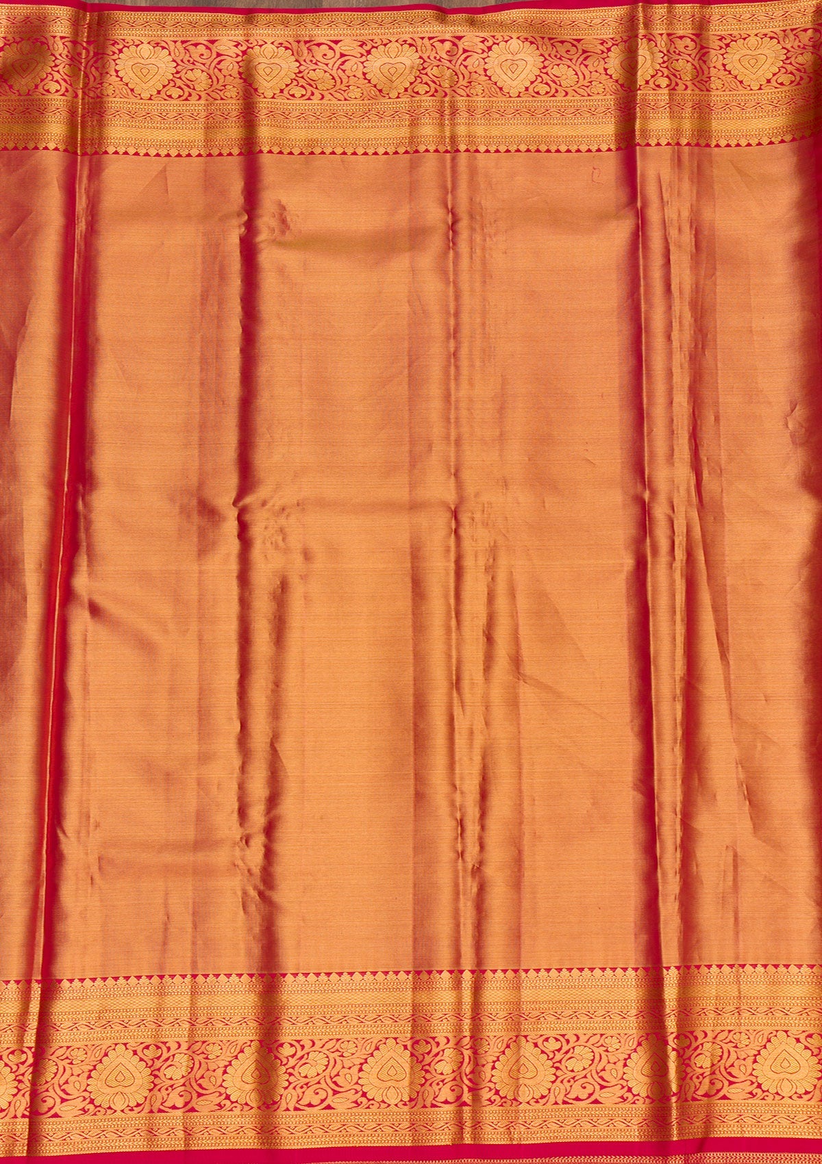 Peach Zariwork Pure Silk Saree-Koskii