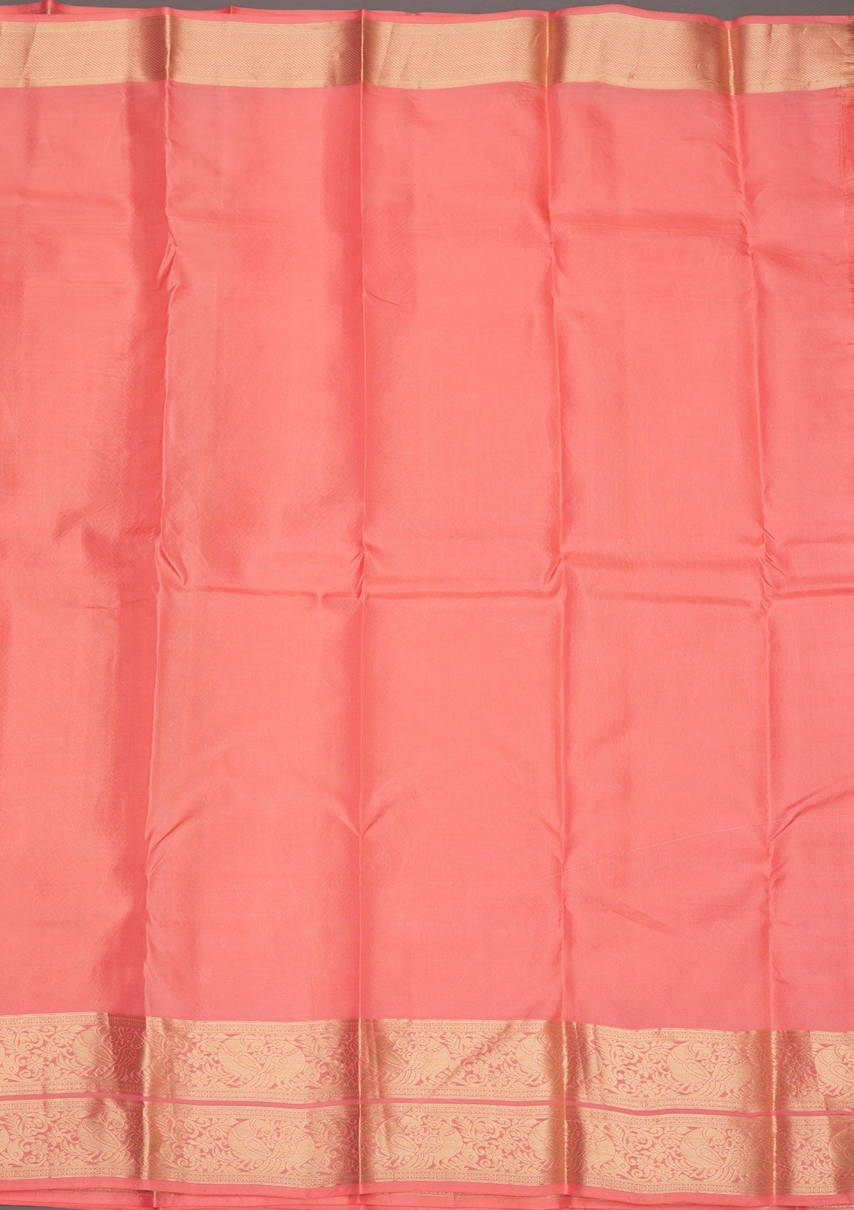 Peach Zariwork Pure Silk Saree-Koskii